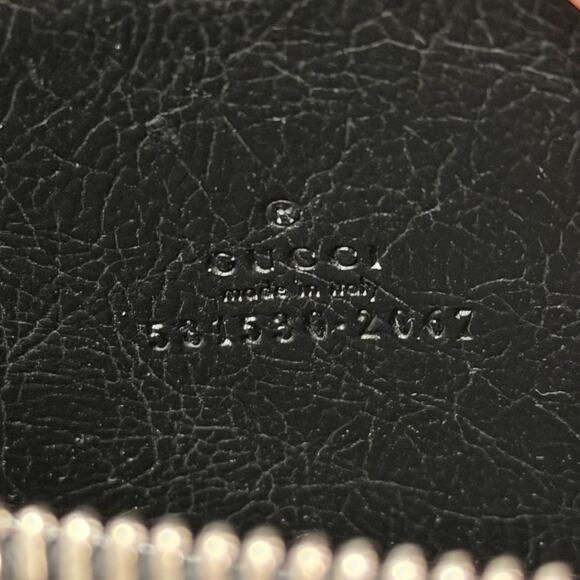 Gucci Black Grained Leather Zip Wallet Iconic Interlocking GG w/Storage Box - Picture 7 of 9